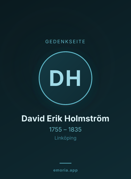 Gedenkportrait von David Erik Holmström
