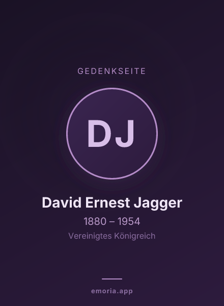 Gedenkportrait von David Ernest Jagger