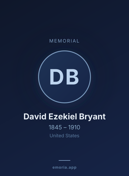 Memorial portrait of David Ezekiel Bryant