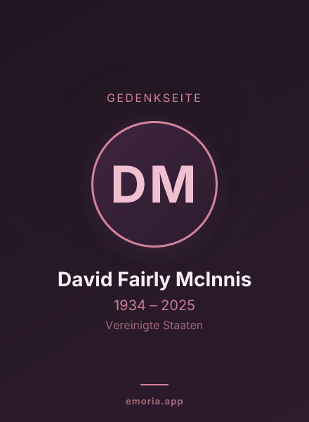 Gedenkportrait von David Fairly McInnis