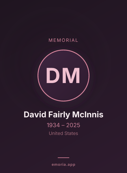 Memorial portrait of David Fairly McInnis