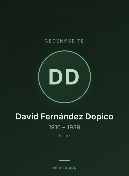 Gedenkportrait von David Fernández Dopico