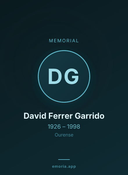 Memorial portrait of David Ferrer Garrido