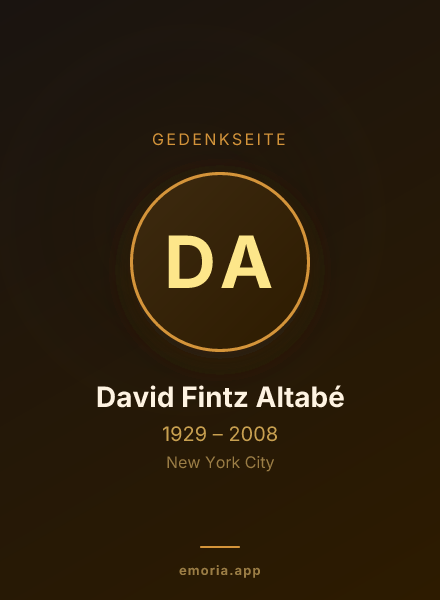 Gedenkportrait von David Fintz Altabé