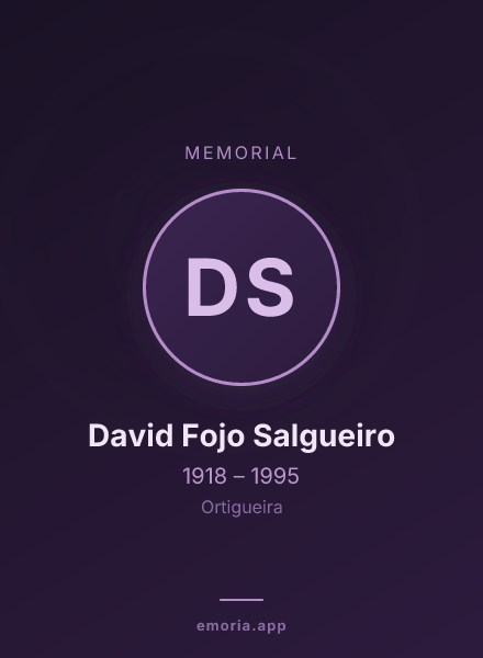Memorial portrait of David Fojo Salgueiro