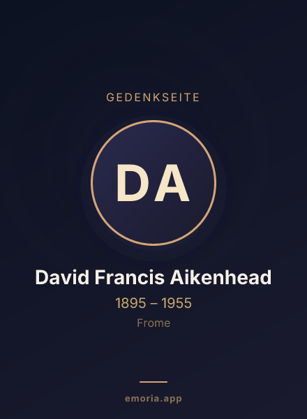 Gedenkportrait von David Francis Aikenhead