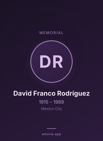 Memorial portrait of David Franco Rodríguez