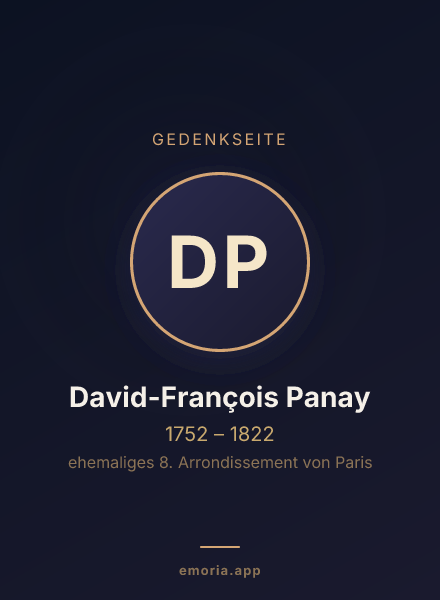Gedenkportrait von David-François Panay