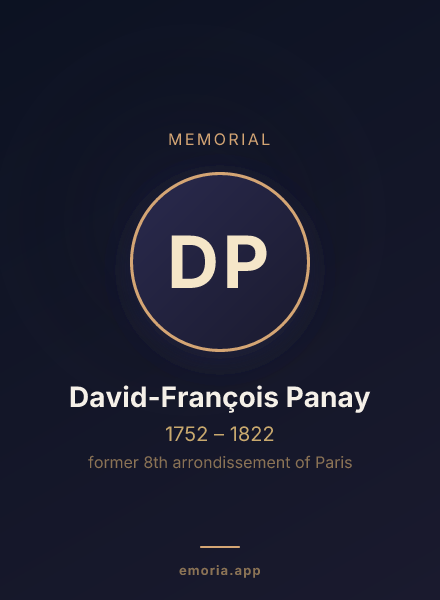 Memorial portrait of David-François Panay