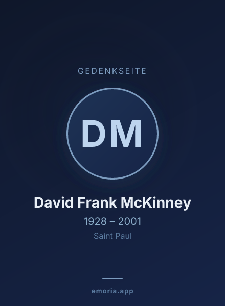 Gedenkportrait von David Frank McKinney