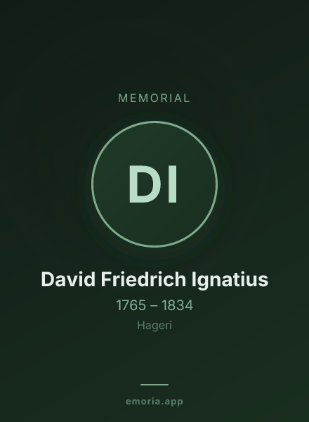 Memorial portrait of David Friedrich Ignatius