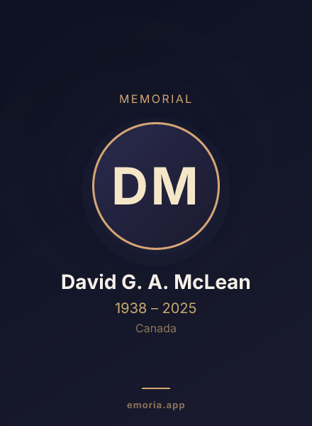 Memorial portrait of David G. A. McLean