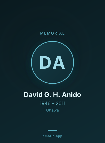 Memorial portrait of David G. H. Anido