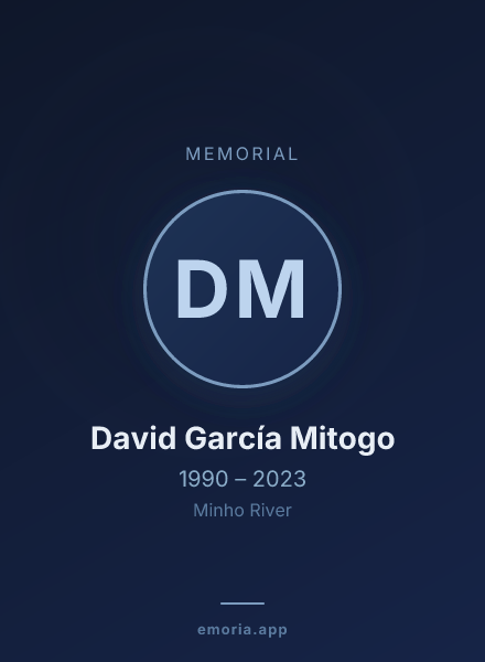 Memorial portrait of David García Mitogo