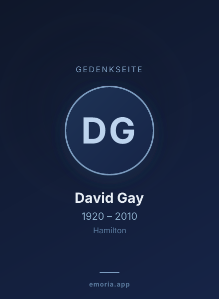 Gedenkportrait von David Gay