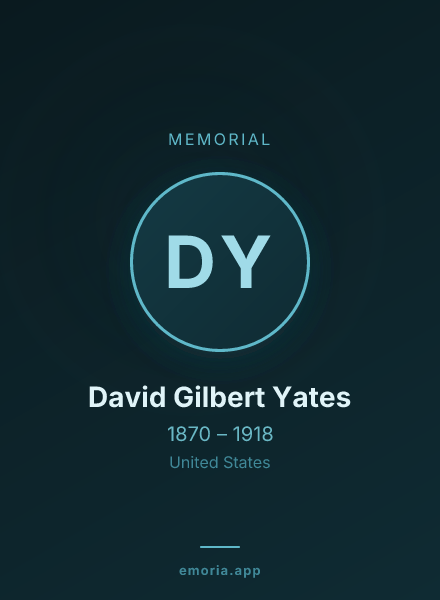 Memorial portrait of David Gilbert Yates