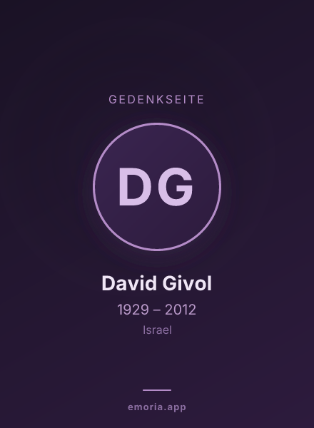 Gedenkportrait von David Givol
