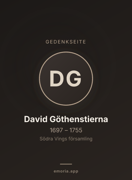 Gedenkportrait von David Göthenstierna