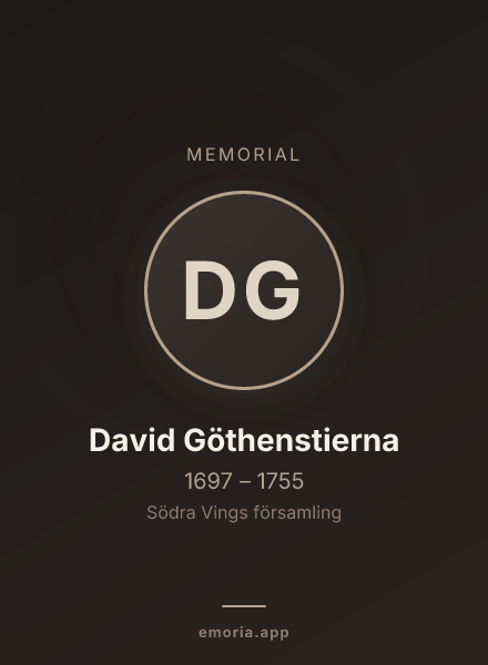 Memorial portrait of David Göthenstierna