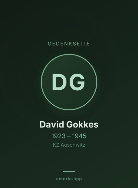 Gedenkportrait von David Gokkes