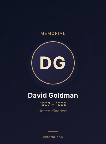 Memorial portrait of David Goldman