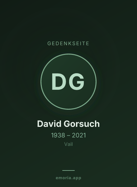 Gedenkportrait von David Gorsuch
