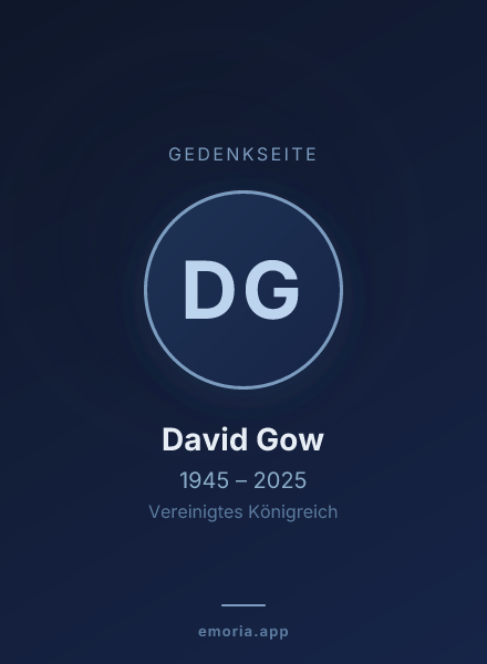 Gedenkportrait von David Gow