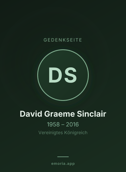 Gedenkportrait von David Graeme Sinclair