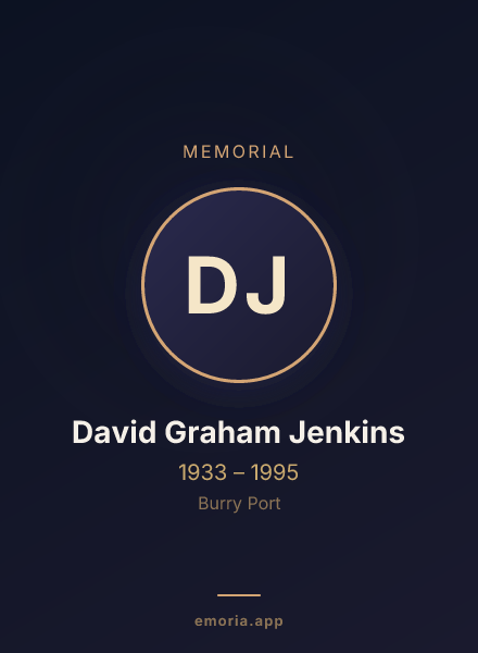 Memorial portrait of David Graham Jenkins