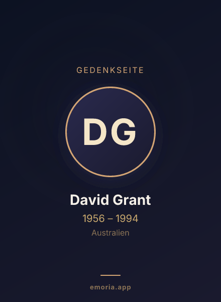 Gedenkportrait von David Grant