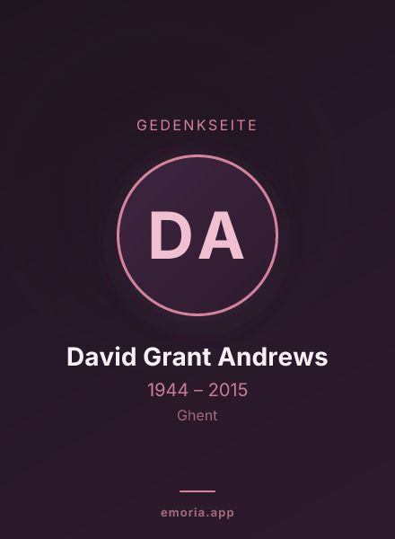 Gedenkportrait von David Grant Andrews