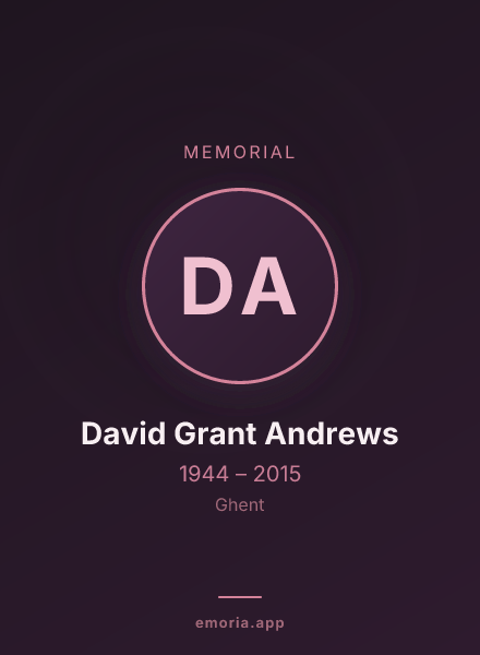 Memorial portrait of David Grant Andrews