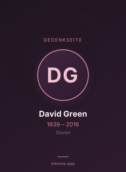 Gedenkportrait von David Green