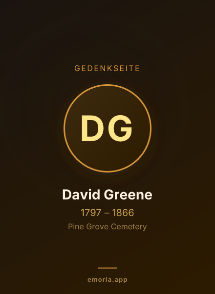 Gedenkportrait von David Greene