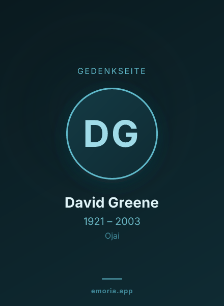 Gedenkportrait von David Greene