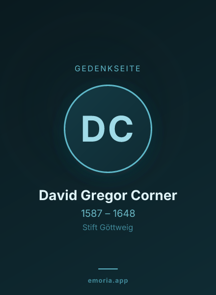 Gedenkportrait von David Gregor Corner