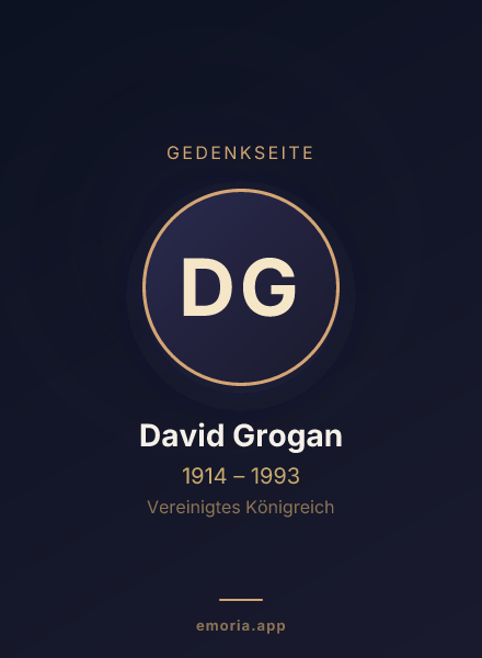 Gedenkportrait von David Grogan