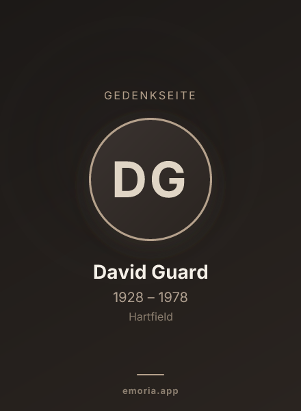 Gedenkportrait von David Guard