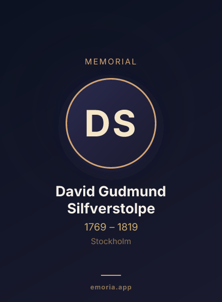 Memorial portrait of David Gudmund Silfverstolpe