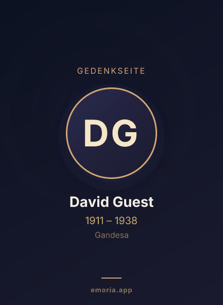 Gedenkportrait von David Guest