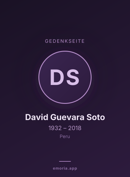 Gedenkportrait von David Guevara Soto