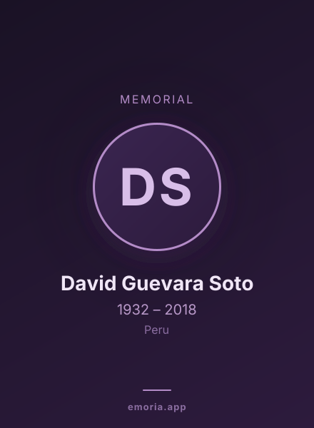 Memorial portrait of David Guevara Soto