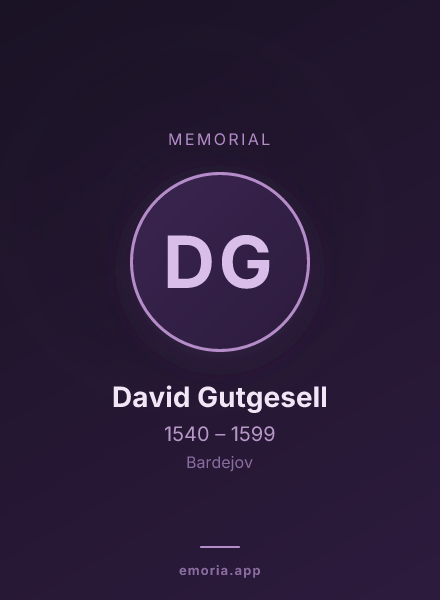 Memorial portrait of David Gutgesell