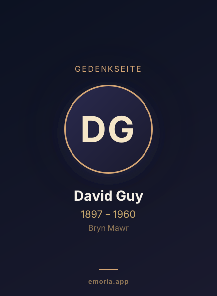 Gedenkportrait von David Guy