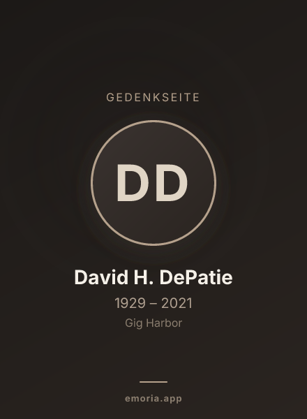 Gedenkportrait von David H. DePatie