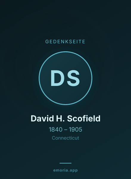Gedenkportrait von David H. Scofield