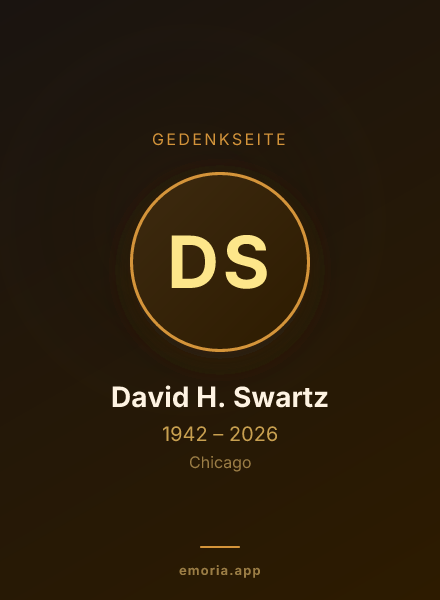 Gedenkportrait von David H. Swartz