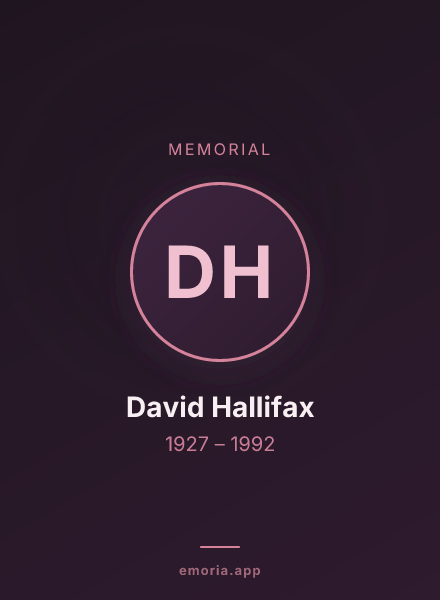 Memorial portrait of David Hallifax