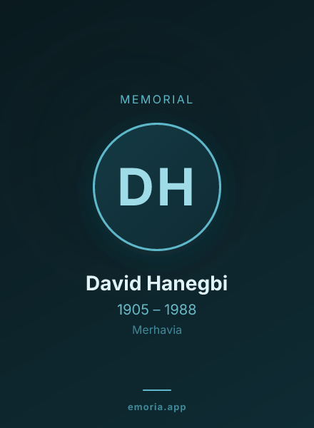 Memorial portrait of David Hanegbi