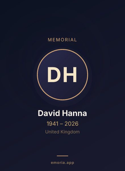 Memorial portrait of David Hanna